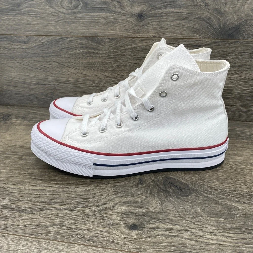 Converse Chuck Taylor All Star Move Sneakers Kids Size 7 White Platform High Top